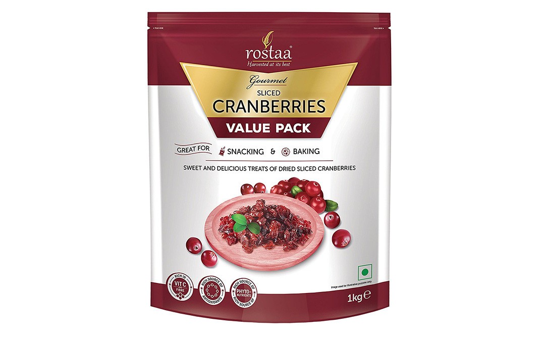 Rostaa Sliced Cranberries, Value   Pack  1 kilogram